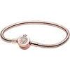 925 Sterling Zilver Rose Vergulde Armband Fonkelende Kroon O-keten Mode Armband Past Voor Europese P Armbanden289a8973287