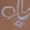 Couleur argent perles de raisin Bracelet collier boucles d'oreilles ensemble de bijoux pour femmes mode fête cadeaux de noël