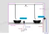 Plafonnier Mont de salle de bain robinet laiton lait laiton et mélangeur d'eau froide en or / noir / chrome / or