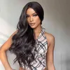 Easihair Black Wigs Long Body Wavy Synthetic Mility Part for Women Daily Cosplay Natural Hair résistant à la chaleur 220525