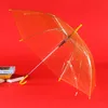 Parapluie Transparent à Long manche, automatique, noir, arc-en-ciel, Logo personnalisé, étanche, 8 os