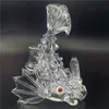 Glass Water Bong Catfish Shape Bongs Rig 14MM Female Joint Hookah Ash Catcher Percolater Bubbler