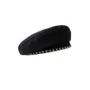 Baskarstjärnor hattar kvinnor höst svart all-match åttonal hatt brittisk retro stil målare mode peakyberets chur22