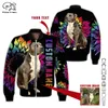 PLSTAR Cosmos Pit Bull Dog 3D Printed Flight Bomber Jackets Coat Compuit Зимний толстый толстый негабальный повседневный стиль с длинным рукавом P25 220704