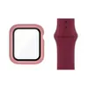 Cristal + correa para Apple Watch banda 44mm 40mm 38mm 42mm Protector de pantalla + funda + cinturón accesorios pulsera iWatch series 6 5 4 3 se