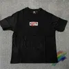 Kläder T-shirt Kith Box tee män kvinnor broderade signatur t-shirts inuti tagg högkvalitativ topsft63