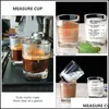 Kubki na oprogramowanie do jadalni kuchennej gardła 1 set 3 szt. 60 ml kubków espresso ze skalą pomiar pieczenia czarna kropla dostawa dhgo1