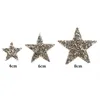 Sublimation Home Textile Hotfix Jet Hematite Star Rhinestone Mixed Embroidered Iron On Patch For Clothing Badge Paste For Clothes Bag Pant Shoes