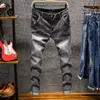 Modebutik stretch casual mens jeans / mager jeans män raka män denim jeans / manlig stretch byxor byxor 220606