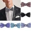 Kristal Rhinestone Erkekler Eğitli Tie Moda Kelebek İş Düğün Bow Tie Şeker Düz Renkli Erkek Erkek Bowknot Bowtie