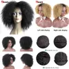 Aosi peruka krótkie puszyste włosy afro perwersyjne czarne czarnobrązowe naturalne, naturalne odporne na ciepło peruki dla kobiet 220622