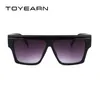 Zonnebrillen Toyearn 2022 Modemerk Designer Oversized Square Women Men Flat Top Big Frame zonnebril voor vrouw4446672