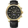 Wristwatches CARNIVAL Business Fashion Men Watch Weekly Calendar Moon Phase Multifunctional 30M Waterproof Leather Mechanical Watc295a