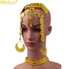 Ethlyn neueste Goldfarbe rotes Stein Frauen Eritrean Traditioneller Hochzeit Schmuck Sets S112C 2207189754556