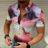 M-5XL Fashion قميص هاواي بلوزة Mens Designer T Shirt رجل عرضية Tees طباعة الأكمام القصيرة القمة القطن القطن القمصان الهيب القفزة زر أعلى