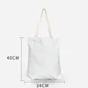 Sublimação criativa Bolsa em branco Poliéster Impressão em branco Bolsas Bolsas Ruable Lavável Mercearia Shopping Bolsas