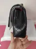 AAAAA Top Custom Luxury Brand Bag Channel 2022 Cuero de cuero de cuero de cuero de cuero o cadena plateada Slant Hearnear 2.55 cm con caja