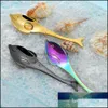 Spoons Flatware Kitchen Dining Bar Home Garden Creative Stainless Steel Fish Hippocampus Dolphin Whale Soup Dessert Tea Coffee Ice Cream