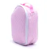 Pink Seersucker Cooler Torba 25 sztuk Partia Usa GA Magazynowe paski uchwyt Lunch Tote Torba Szkoła Izolowane Przewoźniki Żywności Domil106344