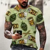 Erkek Tişörtler Vantage 3D Baskılı Bira T-shirt Yaz Traend Sıradan Gevşek Moda Erkekler En İyi Kişilik Büyük Boy Sokak 6xlmen's