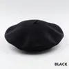 Berets kobiety dziewczęta beret francuska artysta ciepła wełna zimowa czapka retro vintage zwykły stały kolor elegancki damski kapsberety