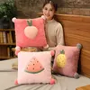 Nouveau mignon carotte pastèque fraise en peluche oreiller dessin animé doux couette sommeil maison décoratif enfants fille cadeaux J220704