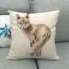 Yastık/dekoratif yastık 45cm hafif baskılı hayvan tasarım keten/pamuk atma kapakları kanepe yastık kapağı ev dekor yastık/dekoratif