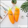 Pencil Bags Cases Office School Supplies Business Industrial Creative Carrot Pen Bag Stationery Novelty Kawaii Plush Case For Student Gift