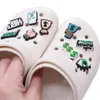 Snelle levering Groene cartoon PVC Schoenbedels Schoenen Gespen Bands Fit Armbanden schoen Charme accessoires