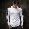 Männer Bodybuilding Langarm T-shirt Mann Casual Mode Dünne T-Shirt Männliche Turnhallen Fitness Workout Tees Tops Jogger Kleidung 220505