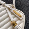 Designer LOU bolsa feminina Bolsas de ombro bolsa de couro de pele de carneiro Bolsa de mão Satchel lady borla onda crossbody Envelope vintage branco sacoche dicky0750