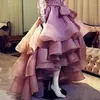 Hi Low Organza Skirts Tiered Saias Mulher Faldas Long Skirt Woman Ruffles High Quality Streetwear Girl