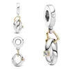 Auténtico S925 Pandents de plata para mujer Diy que fabrican joyas de lujo Collares de pulsera de pandora Charmos de diseñador de calidad superior con caja