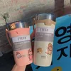 Youmaison Fashion Thermos Mug 휴대용 여행 커피 커피 스테인리스 스틸 자동차 냉간 음료 맥주 머그잔 열병