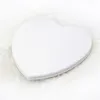 승화 흰색 세라믹 코스터 매트 2.5 인치 열전달 고무 바닥 블랭크 스퀘어 하트 둥근 패드 싱글 측면 A12