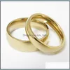 Band ringar smycken 5.5 mm rostfritt stål kärlek guld pläterad för kvinnliga män älskare festklubbdekor droppleverans dhiso