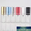 Flacon pulvérisateur en verre fin Transparent, flacon d'échantillon, Mini atomiseur de parfum Portable, or Sil 5ML 10ML, 20 pièces