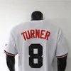 NCAA College NC State Baseball Jersey Turner Size S-3XL All ED Embrodery White Pullover
