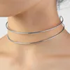 Colliers de pendentif Trouvez-moi Creative Hollow Multicouche Line Cross Collar pour femmes Choker Collier Collier de mode Bijoux Accessoires