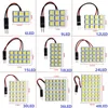 New 5set T10 BA9S Festoon 3 Adapters 6/9/12/15/18/24/30/48 SMD 5050 Led White Light 12V LED Reading Panel Car interior Dome light