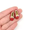 10 Pcs/Lot Custom Brooches Red Crystal Rhinestone High-Heeled Wizard Of Oz Shoes Brooch Pins For Women Lady Gift