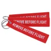 Funny Creative Fabric Key Ring Remove Before Flight Keychain Pilot Bag Crew Tag Luggage Keyring