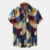 Blouzen voor dames shirts zomer zomerse mouw shirt knoppen dames Hawaiian casual camisa masculina bedrukte strand kortduren