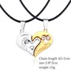 Подвесные ожерелья PCS/SET YIN YANG TAI CHI Ожерелье для пар хрустально сердце Heart Hollow Friend