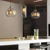 Kolye lambaları Postmodern Nordic Demir Cam Kabarcıklar Yemek Odası Mutfak Restoranı Süspansiyon Armat Lambası Endüstriyel Peneran