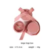 Velvet Round Jewelry Box Wedding Ring Case with Elegant Ribbon Pendant Necklace Earrings Jewelry Storage Holder Gift Packaging Container