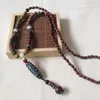 Catene Stile etnico tibetano Naturale 21 Perline Dzi con occhi Ciondolo con ciondolo Mantra Amuleto Wenge Collana Moda per uomo e donnaCatena Godl22