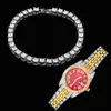 Luxury 4mm Cubic Zirconia Tennis Bracelets Iced Out Chain Wedding Bracelet For Women Men Gold Sier Color Bracelet