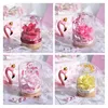 Eternal Flower Glass Cover Forever Rose Artificial Flowers bruiloft decoratie natuurlijke gedroogde bloemen Gift aan vriendin Home Deco