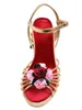 Sandals Gold Strappy Metal Bird Cage Fretwork Ankle Strap Cutouts Flower High Heel Peep Toe Banquet Wedding Dress Shoes